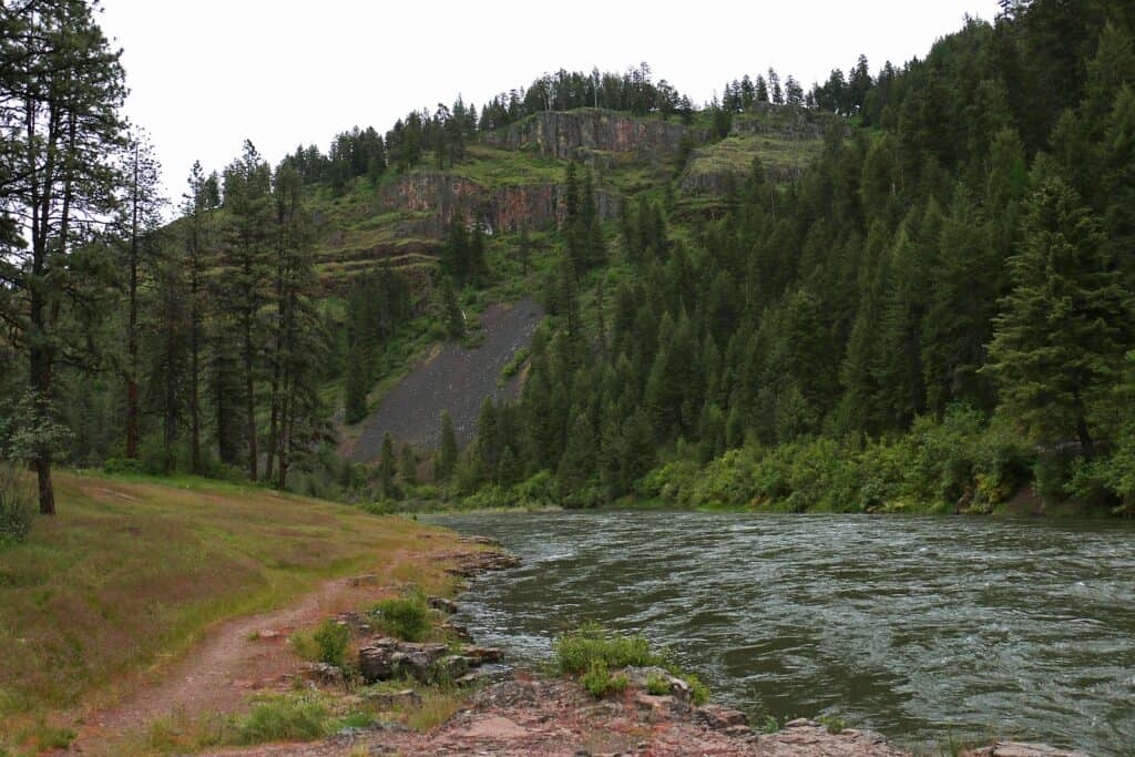 A scenic view of wallowa river.