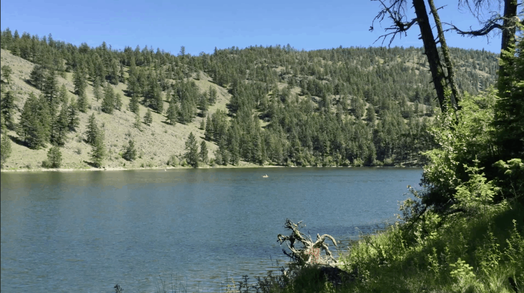 A scenic view of chopaka Lake in north-central Washington.