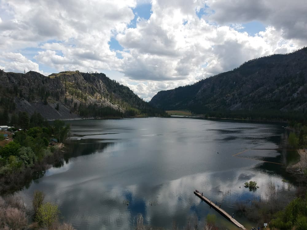 A scenic view of alta lake in okanogan county washington.