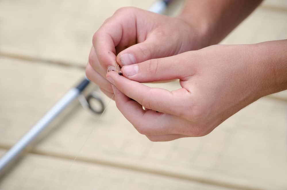 baiting a fish hook