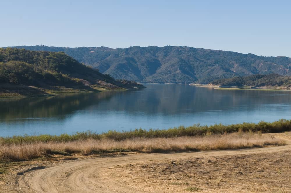 Lake Casitas, a reservoir in Ventura County, California, is known for bass fishing.