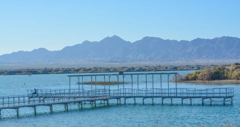 Fishing and view piers provide access to Lake Havasu.