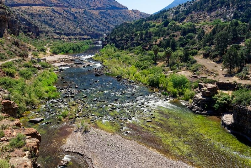 The Salt River flows through a canyon in Arizona.