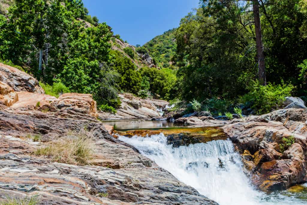 Middle Fork Kaweah River, close to Generals Highway at Sequoia National Park, California.