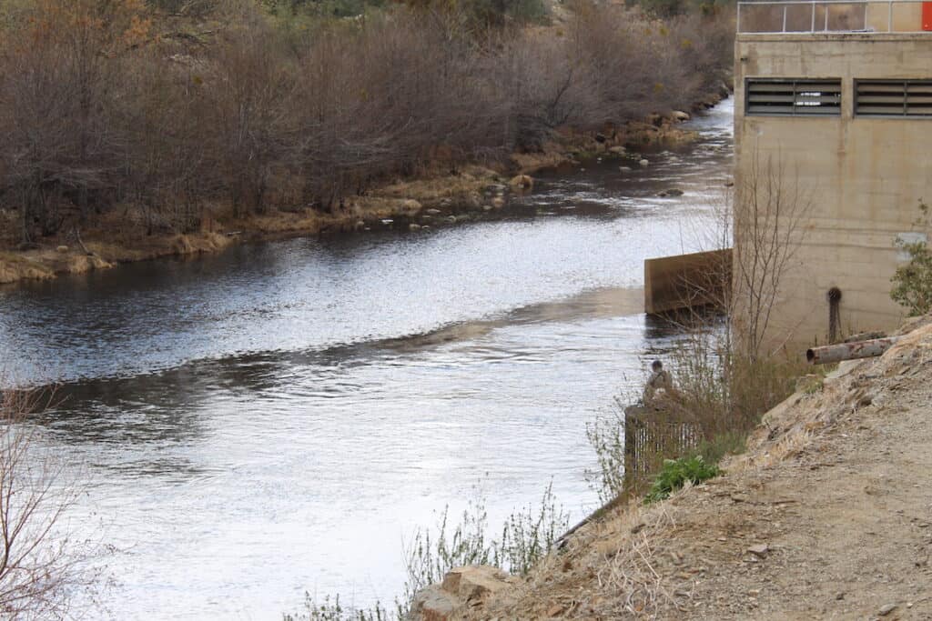 Power House Three is a favorite spot to catch stocked rainbow trout on the Kern River.